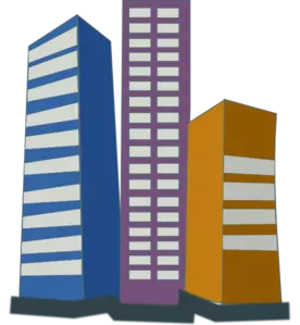 Big Business Betting high rise buildings cartoon